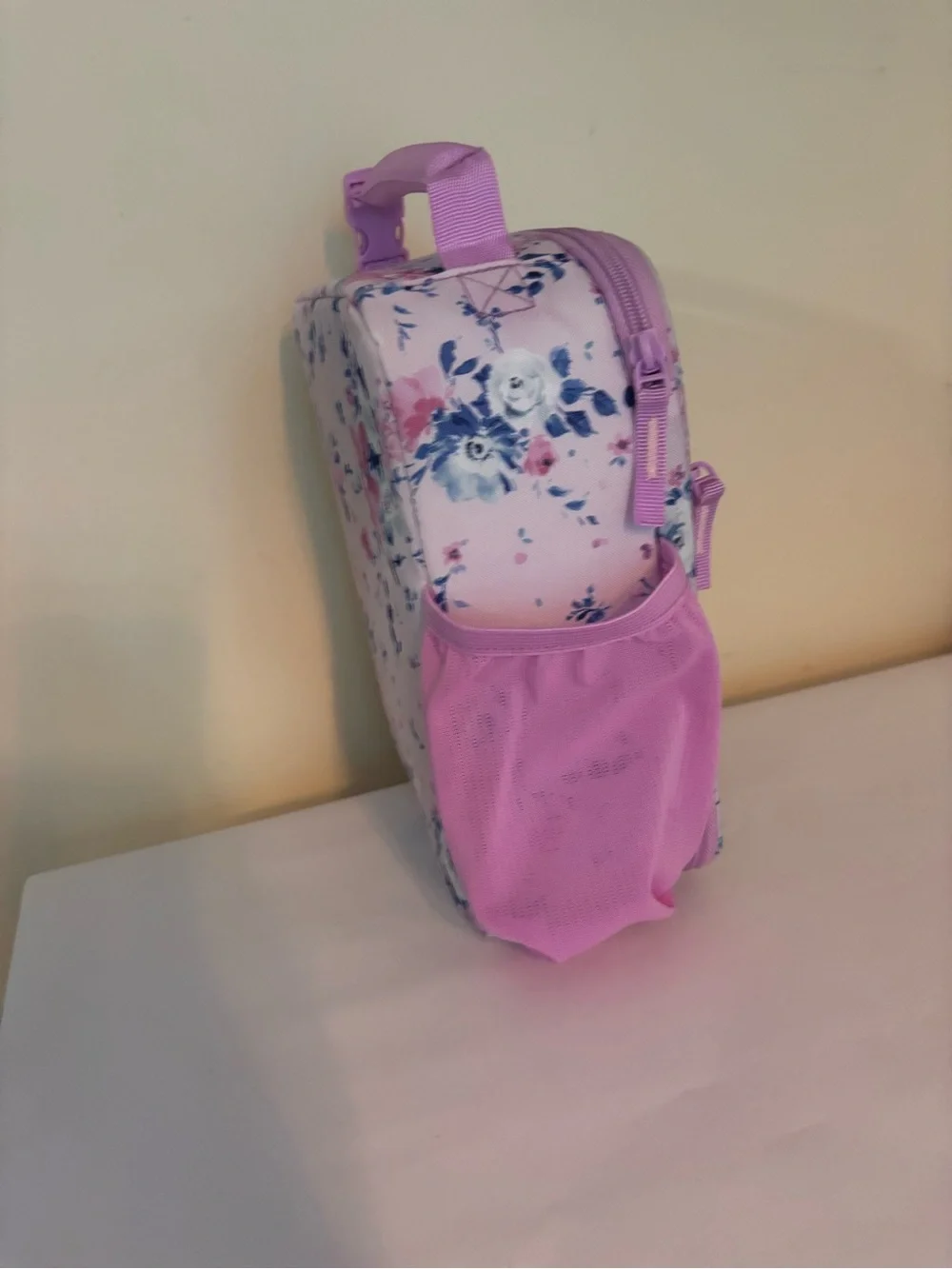 Kids Floral Pink Lavender Lunch Bag - New